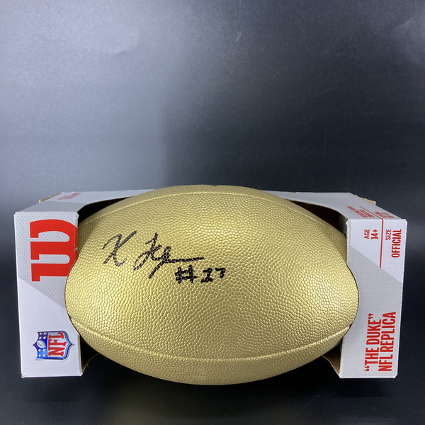 NFL - Panthers Xavier Legette Signed Gold Composite Football