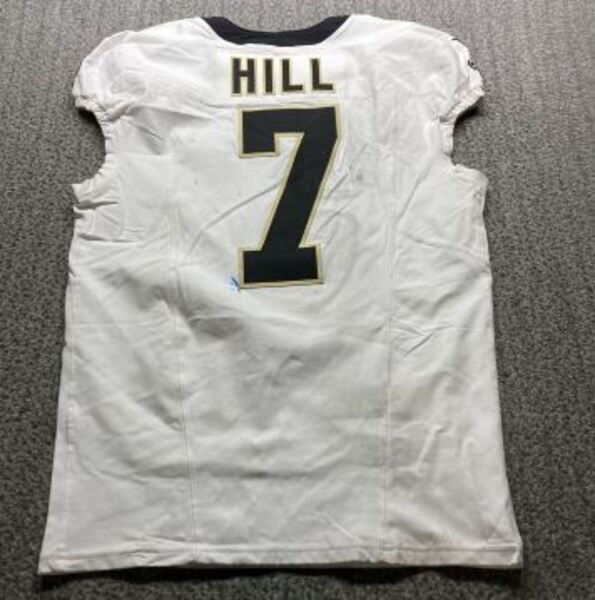 STS - Saints Taysom Hill Game Worn Jersey (11/02/2025) Size 42 / Game Ph...