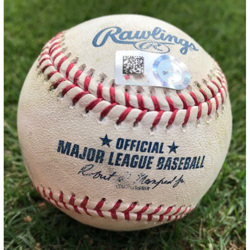 8/4/2021 (Shohei Ohtani Started at Pitcher) - LAA @ TEX - Game-Used Baseball - P: Shohei Ohtani B: Adolis Garcia - Foul Ball