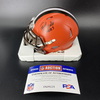 HOF - Browns Paul Warfield Signed Mini Helmet with HOF 83 Inscription