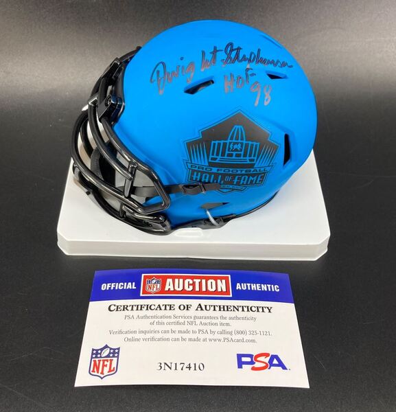 HOF - Dolphins Dwight Stephenson Signed HOF Rave Mini Helmet