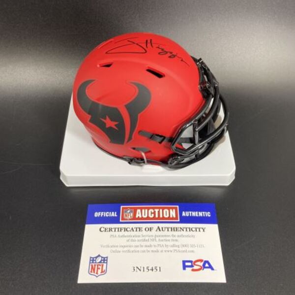 NFL - Texans Jayden Higgins Signed Rave Mini Helmet