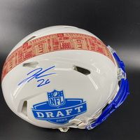 NFL - Lions Jahmyr Gibbs Signed Authentic Speed Helmet with 2023 Draft Logo