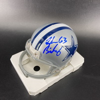 NFL - Cowboys Tyler Biadasz Signed Mini Helmet