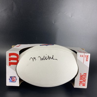 NFL - Lions Mekhi Wingo Signed White Composite Football