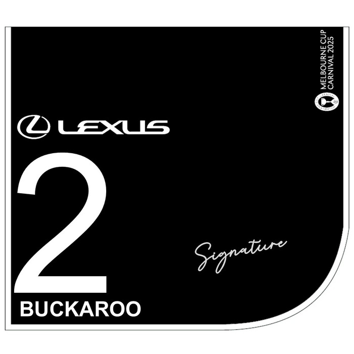 Photo of #2 Buckaroo - Craig Williams Signed Lexus Melbourne Cup Saddlecloth