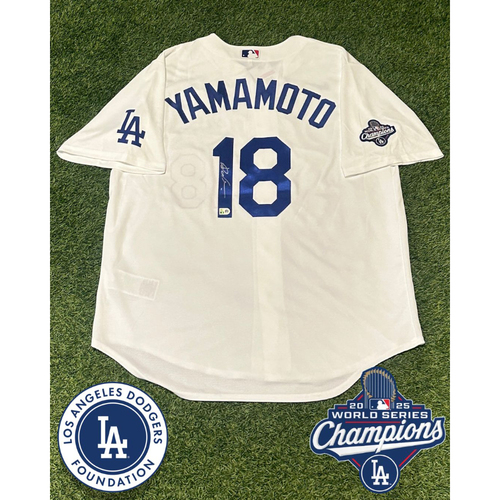 Yoshinobu Yamamoto Autographed and Authenticated Jersey - Size L