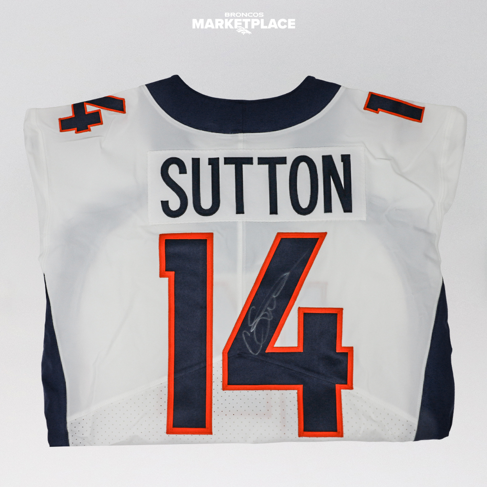 Courtland Sutton Autographed White Authentic Jersey 