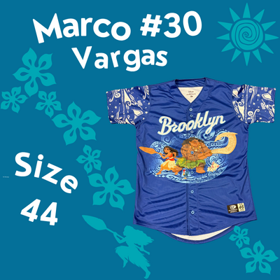 #30 Marco Vargas Game Used Moana Jersey (Size 44)