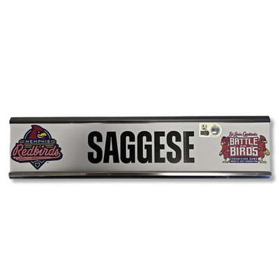 Thomas Saggese Authenticated Battle of the Birds Locker Name Plate