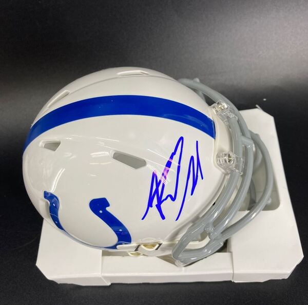 NFL - Colts Riley Leonard Signed Mini Helmet