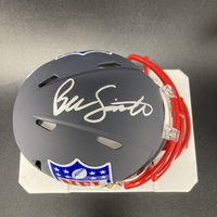 NFL - Commanders Ben Sinnott Signed Blue Shield Mini Helmet