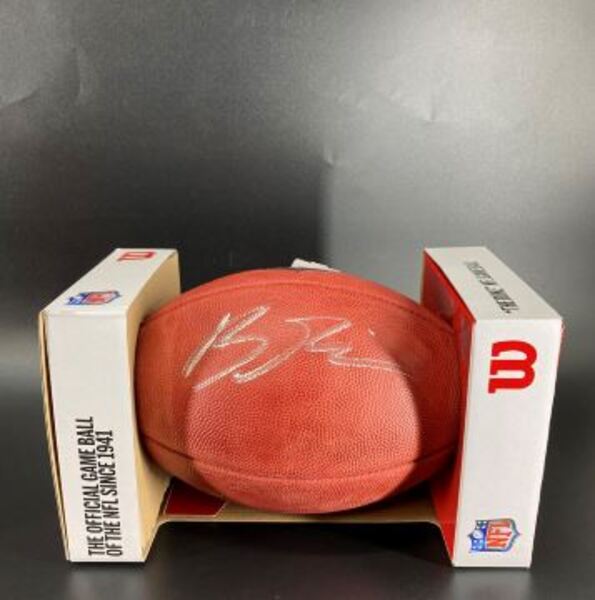 NFL - Chargers Brenden Rice Signed Authentic Football