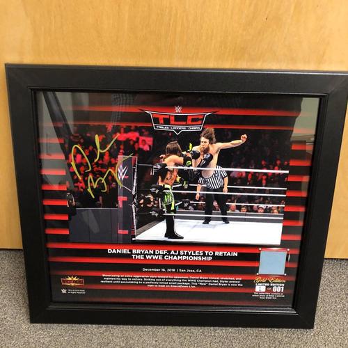 Daniel Bryan SIGNED TLC 2028 Gold Edition Ring Canvas Plaque (1 of 1
