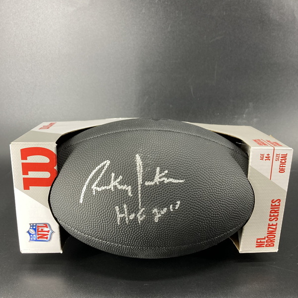 HOF - Saints Rickey Jackson Signed Black Metalic Football