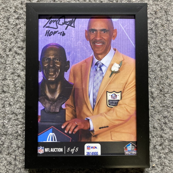 HOF - Colts Tony Dungy NFL Auction Exclusive Signed 5x7 Framed Photo Ind...