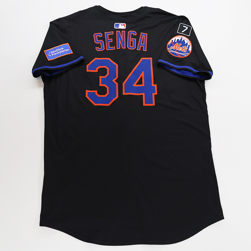 Kodai Senga #34 - Game-Used Independence Day Hat & Jersey Combo