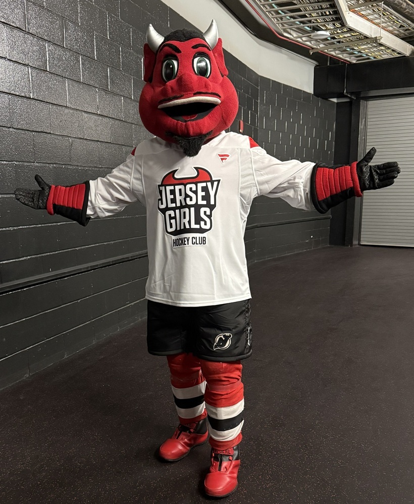 NJ Devil Mascot #00 Autographed 2025-26 Jersey Girls Hockey Club Specialty Jersey - New Jersey Devils