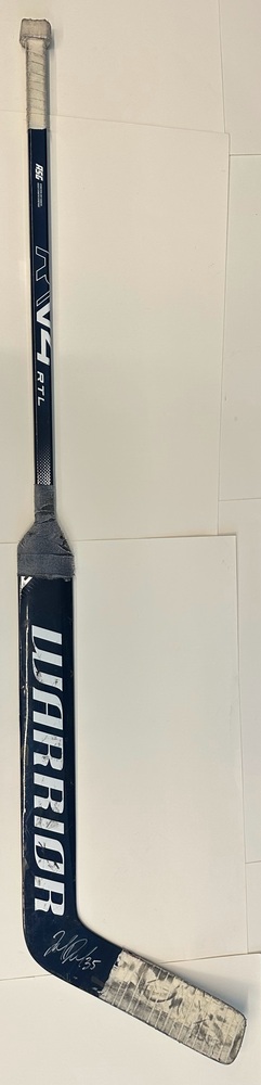 #35 Joey Daccord Game Used Stick - Autographed - SEATTLE KRAKEN
