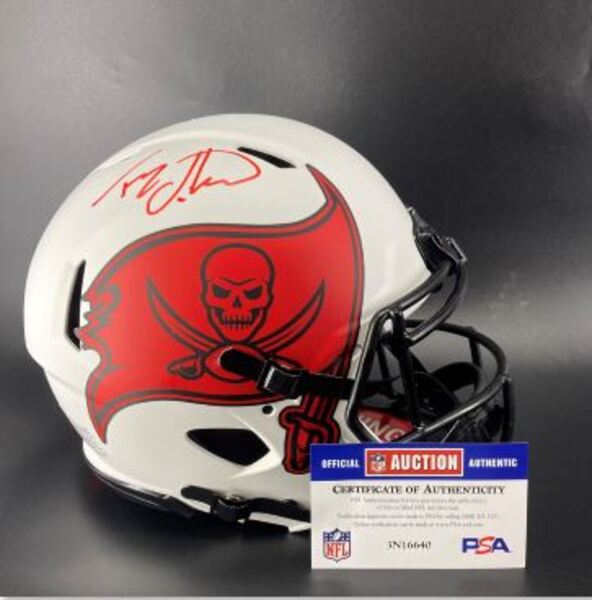 NFL - Buccaneers Tez Johnson Signed Lunar Eclipse Authentic Speed Helmet