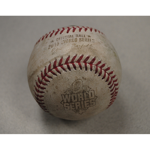 Game-Used Baseball - 2015 World Series - Game 2 - Pitcher: Jacob deGrom, Batter: Ben Zobrist, Pitcher: Jacob DeGrom - Pitch in Dirt - 1st Inning