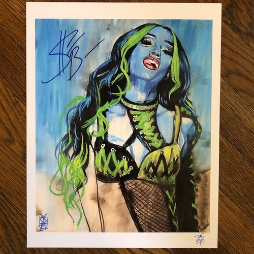 Sasha Banks SIGNED 11x14 Rob Schamberger Art Print (Eternal)