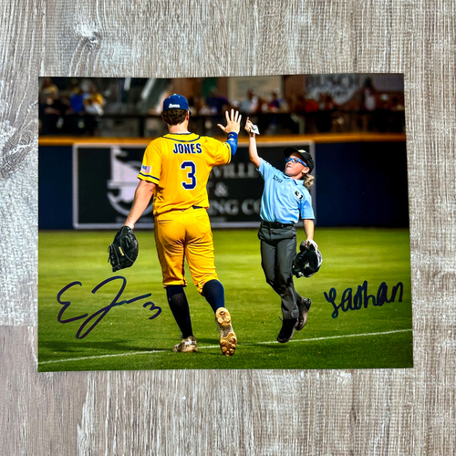 UMPS CARE AUCTION Lathan the Kid Umpire and Savannah Bananas Eric