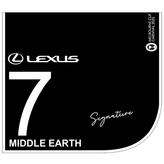 Photo of #7 Middle Earth - Ethan Brown Signed Lexus Melbourne Cup Saddlecloth