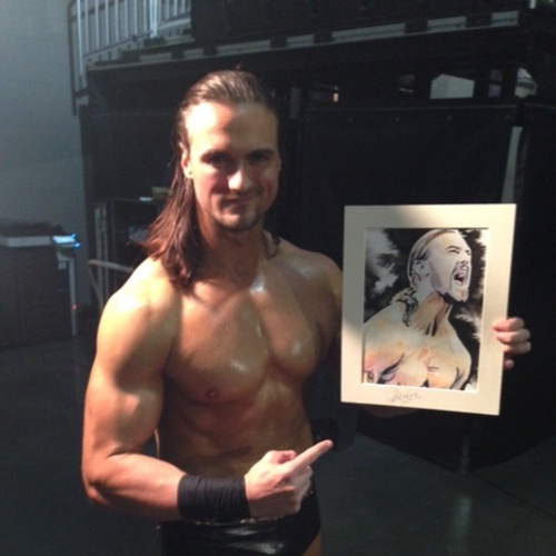 Drew McIntyre Signed Painting by Rob Schamberger