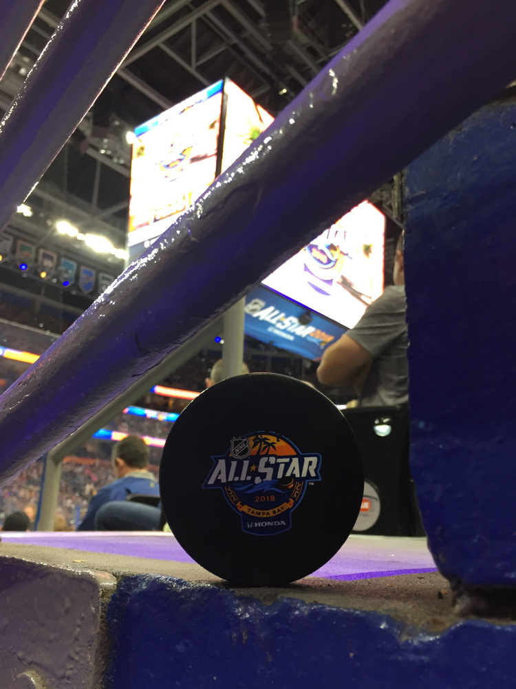 2018 NHL All-Star Game Warm-Up Used Puck