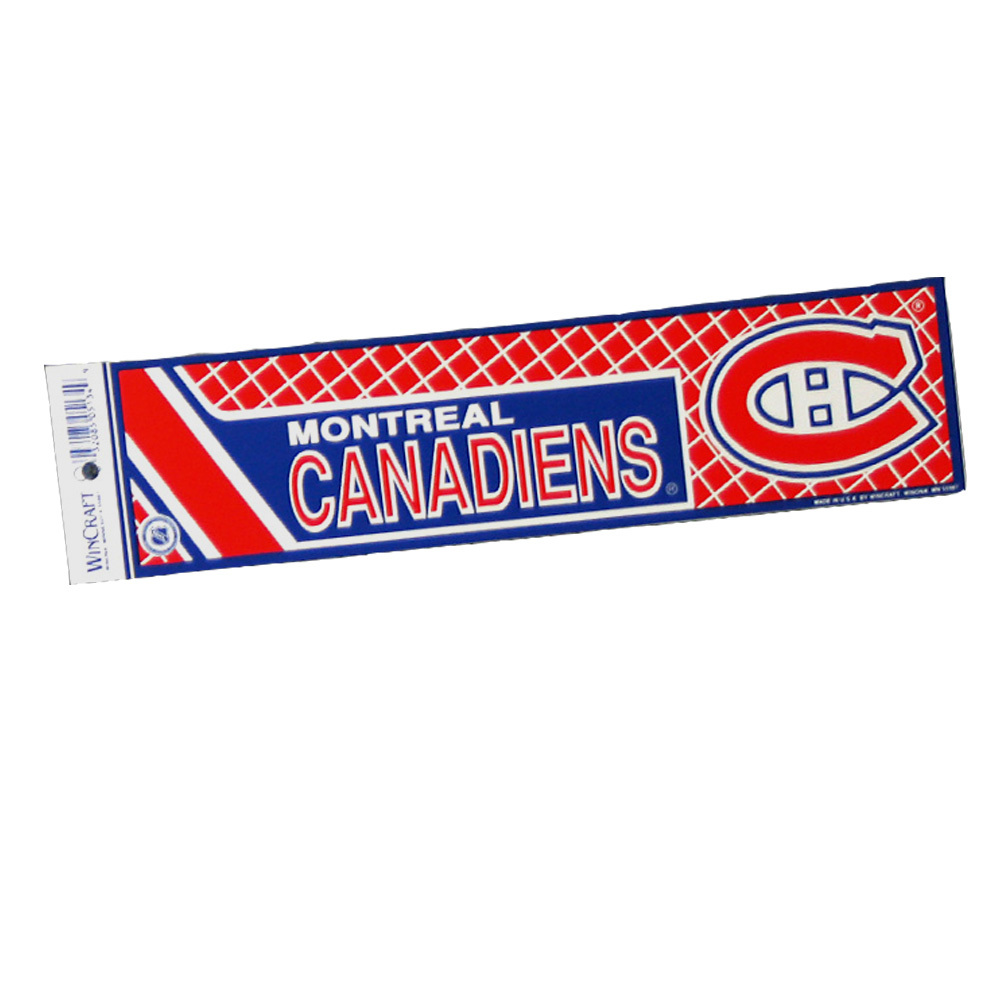 Vintage NHL MONTREAL CANADIENS Bumper Sticker - Unused - NOS - NM - STYLE A