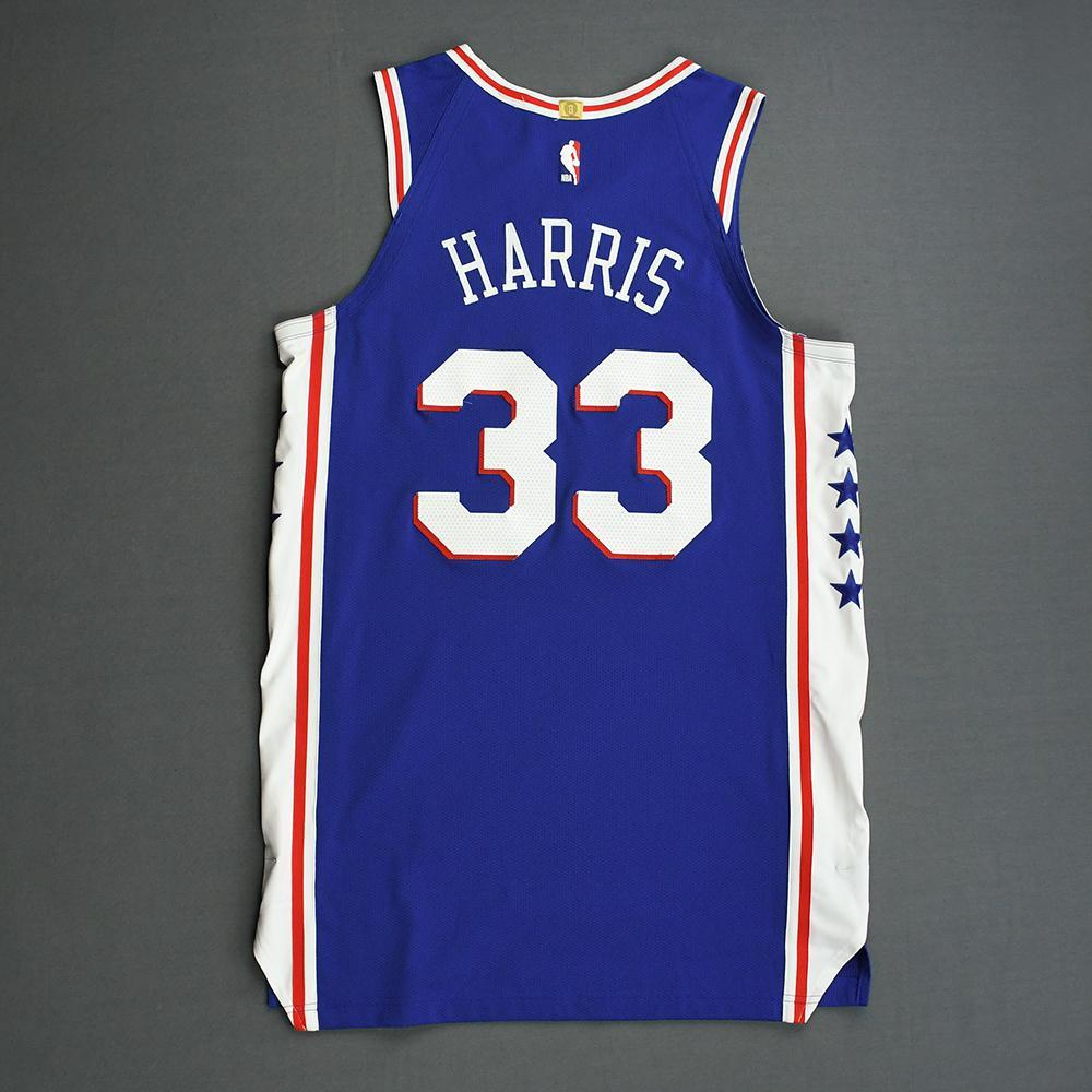 Tobias Harris Philadelphia 76ers 2019 NBA Playoffs GameWorn Blue