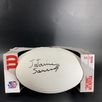 Red Cross - Panthers Ja'Tavion Sanders Signed White Composite Football