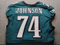 Red Cross - Eagles Fred Johnson Game Worn Jersey 1.19.25 Divisional  Game