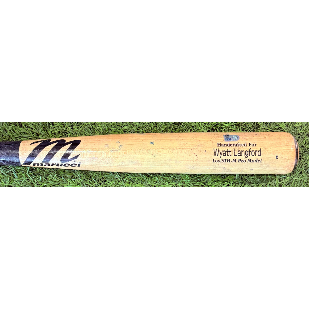 Wyatt Langford 直筆サイン入りバット Wyatt Langford Texas Rangers Game-Used Broken Bat - Single (MLB