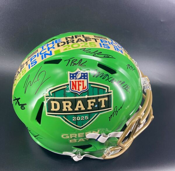 NFL - Multi Signed NFL Draft Replica Speed Helmet Signed by Cam Ward, As...