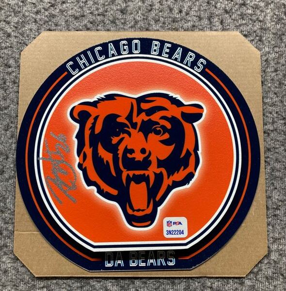 NFL - Bears Nahshon Wright Signed Small Hex Head