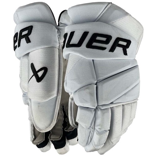 Photo of Game-Used 2026 Stadium Series Bauer Hockey Gloves - Morgan Geekie