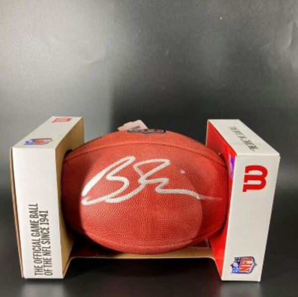 NFL - Chargers Brendan Rice Signed Authentic Football
