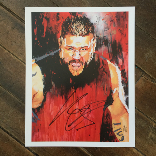 Kevin Owens SIGNED 11 x 14 Rob Schamberger Print