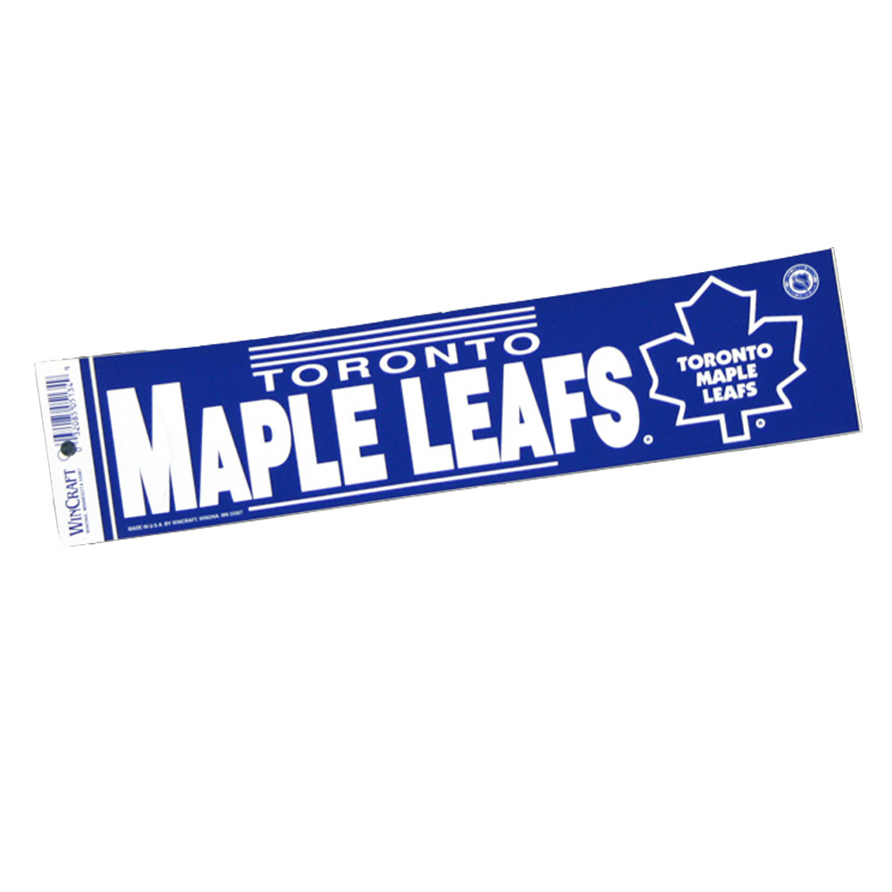 Vintage NHL TORONTO MAPLE LEAFS Bumper Sticker - Unused - NOS - NM - STYLE A