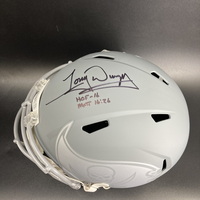 HOF - Buccaneers Tony Dungy Signed Replica Slate Speed Helmet with HOF 1...