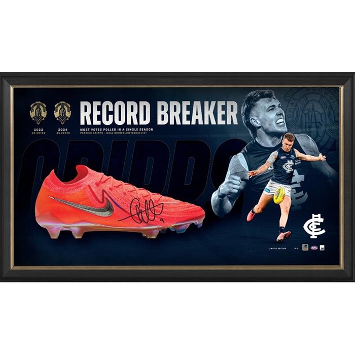 Photo of Patrick Cripps 2024 Signed Boot Display - Premium Edition #1