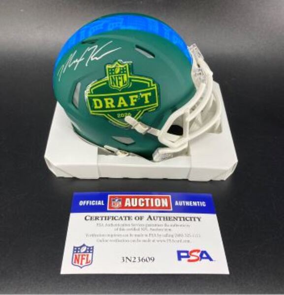 NFL - Rams Max Klare Signed '26 Draft Speed Mini Helmet