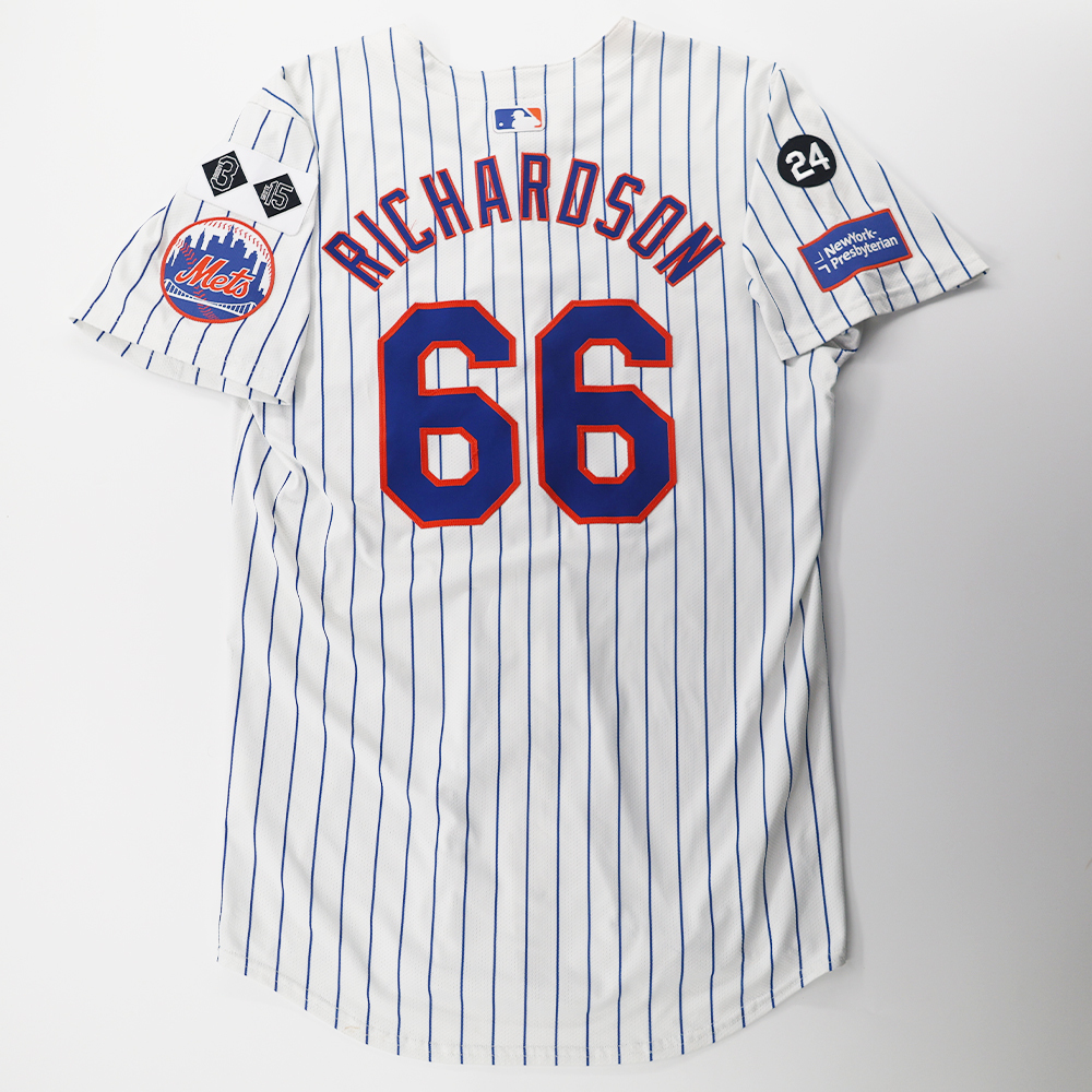 Antoan Richardson - Game-Used White Pinstripe Jersey