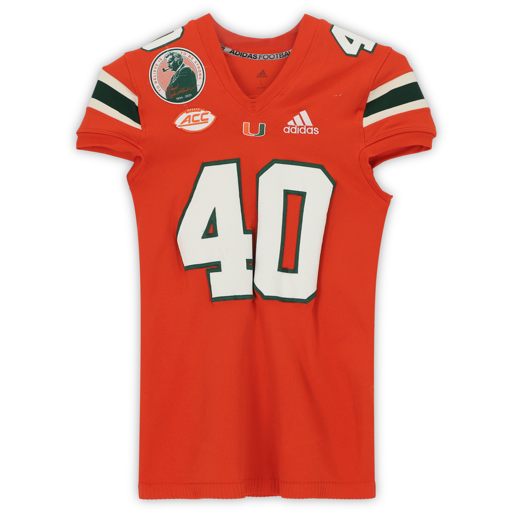 40 Miami Hurricanes TeamIssued adidas Primeknit Jersey with Howard