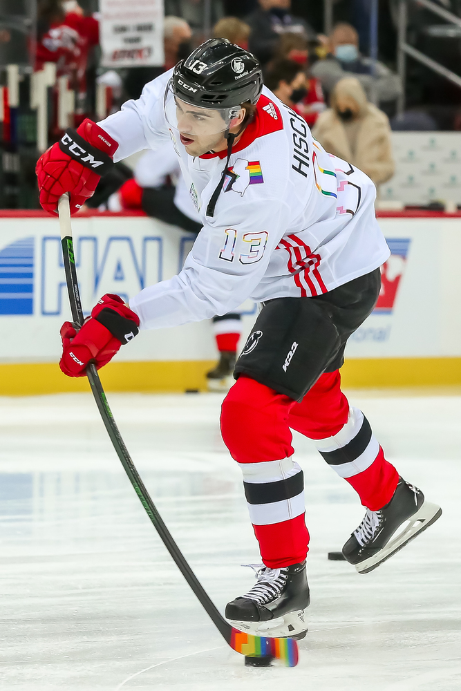 Jon Gillies Autographed 202122 Pride Taped Stick New Jersey Devils