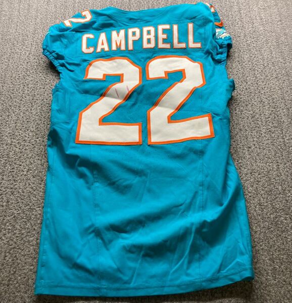 Madrid Game - Dolphins Elijah Campbell Game Worn Jersey (11/16/2025) Siz...