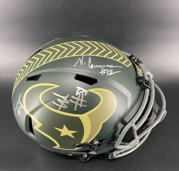 NFL - Texans Multi Signed STS Replica Speed Helmet Signed by Will Anders...
