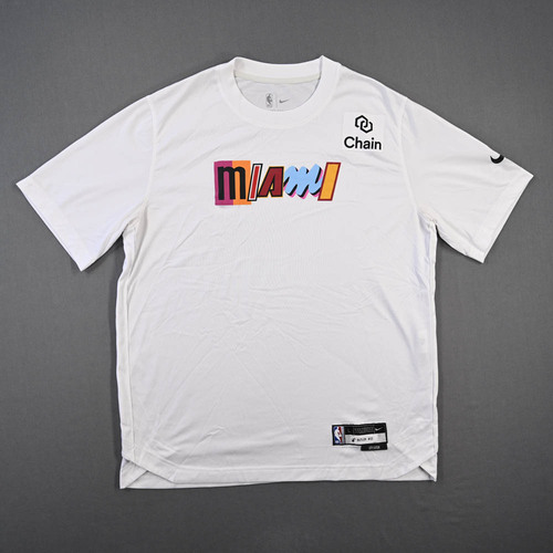 Image of Butler, Jimmy - Miami Heat - Game-Issued City Edition Short-Sleeved Shooting Shirt - 2022-23 NBA Season